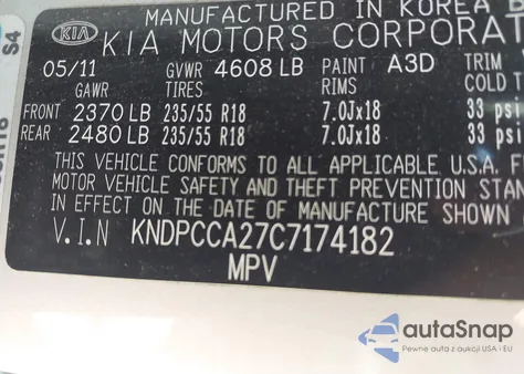 2012 Kia Sportage Ex from USA, damaged, VIN KNDPCCA27C7174182